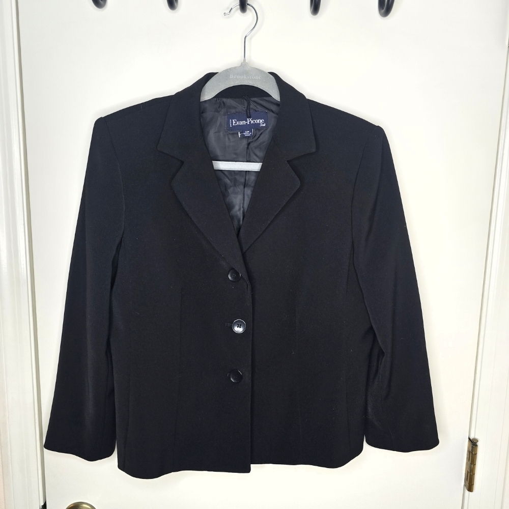 Evan Picone Black Blazer 12P